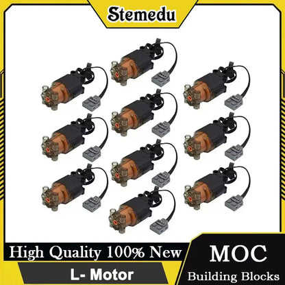 Small Particle Motor Power Group Kit Compatible Building Blocks L-Motor Enhanced Version STEM Technical DIY Bricks Set