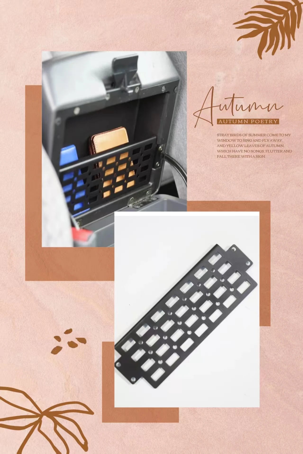 For 87-04 Nissan Safari Y60, storage grille compartment at the bottom of the armrest lid. For Nissan Patrol Y60 accessories.