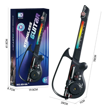 Intelligent Non String DJ Electronic Guitar Foldable Bluetooth Connect Multifunctional Music Toy Integrated Guitar for Party