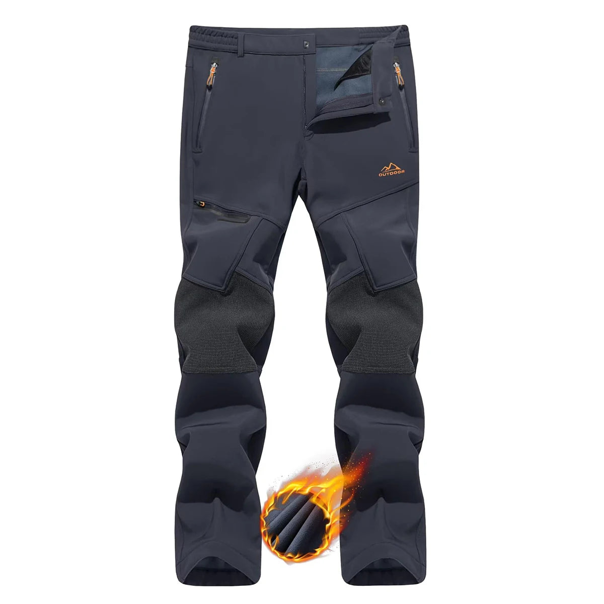 TACVASEN Winter Men's Hiking Pants Warm Thermal Fleece Lined Windproof Outdoors Working Fishing Camping Mountain Ski Pants