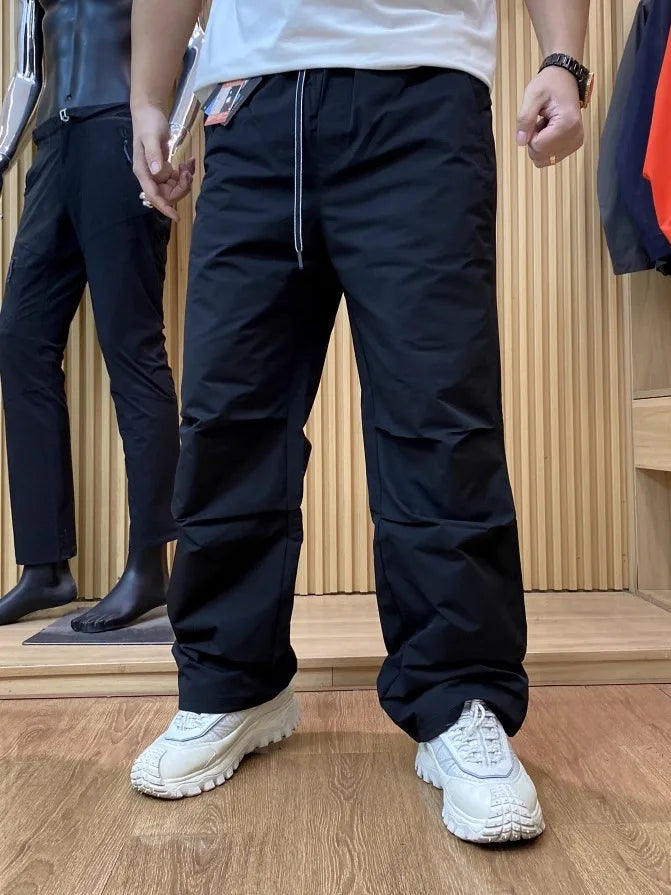 Waterproof Duck down Filling Winter Pants Unisex Warmth Walking Furnace Northeast Style Youth Casual Long Straight Tube Pants