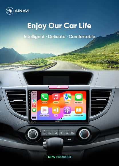 Ainavi Car Radio For Honda CRV CR-V 2012-2016 Carplay Android Auto Qualcomm Car Stereo Multimedia Player 4G Wifi DSP 48EQ