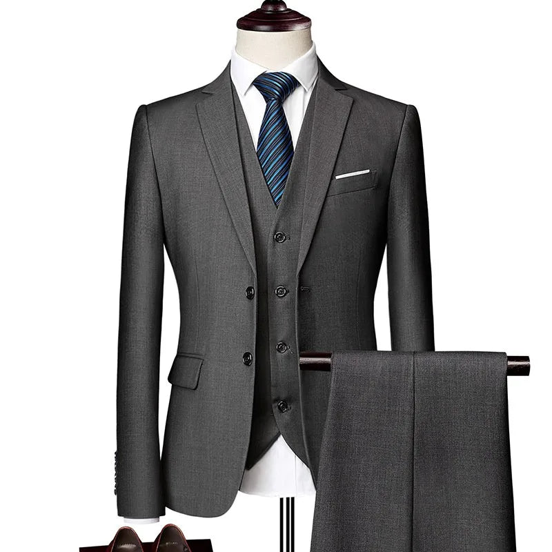 Top Rated Suits for Men | Luxury Slim Fit 3-Piece Suit, Hot Selling Wedding Wear