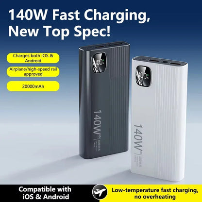Lenovo 500000mAh 140W Jump Starter Super Fast Charging Portable  Jump Starter External Battery Charger For Xiaomi iPhone
