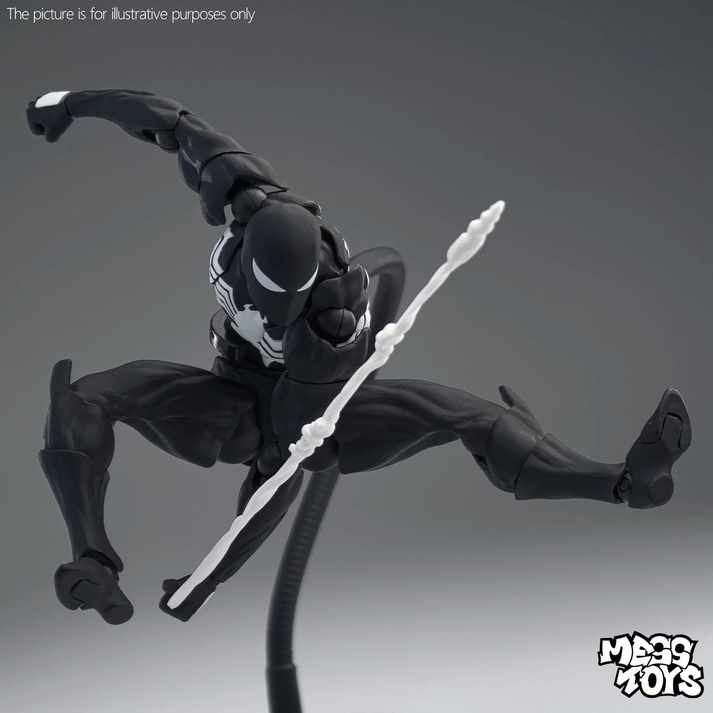 New MessToys Spiderman Figure CT Toys Black Red Spider Man Figurine Mess Toys Action Figure Custom Model Gift Kid Customized Toy