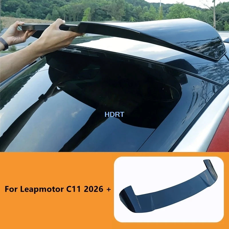 Car Style Rear Trunk Roof Spoiler Plate Fixed Wind Tail Lip Wing Cover For Leapmotor C11 2026 + Protector Decoration Accessories