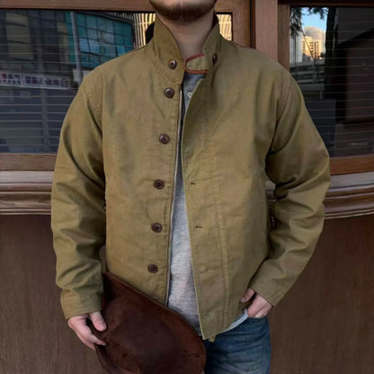 Classic N1 American Retro Naval Officer's Deck Jacket Coat Double RL Worn-In Look Corduroy Collar Men's Cotton Outdoor Wear