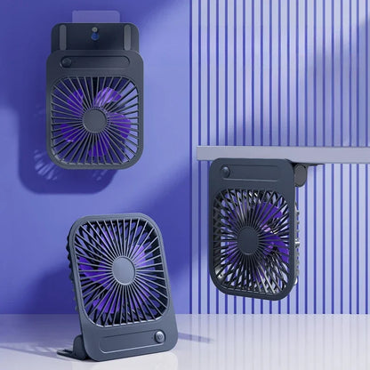 Eary Portable Magnetic Fan With 1200mAh Battery Usb Rechargeable 180 Adjustable 4 Speed Wind Personal Ultra-thin Air Cooling Fan