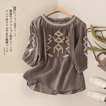 Fashionable Retro Linen Top And Pants Set for Women High End Cotton Linen Ensemble Summer 2026 Elegant Two Piece Suit