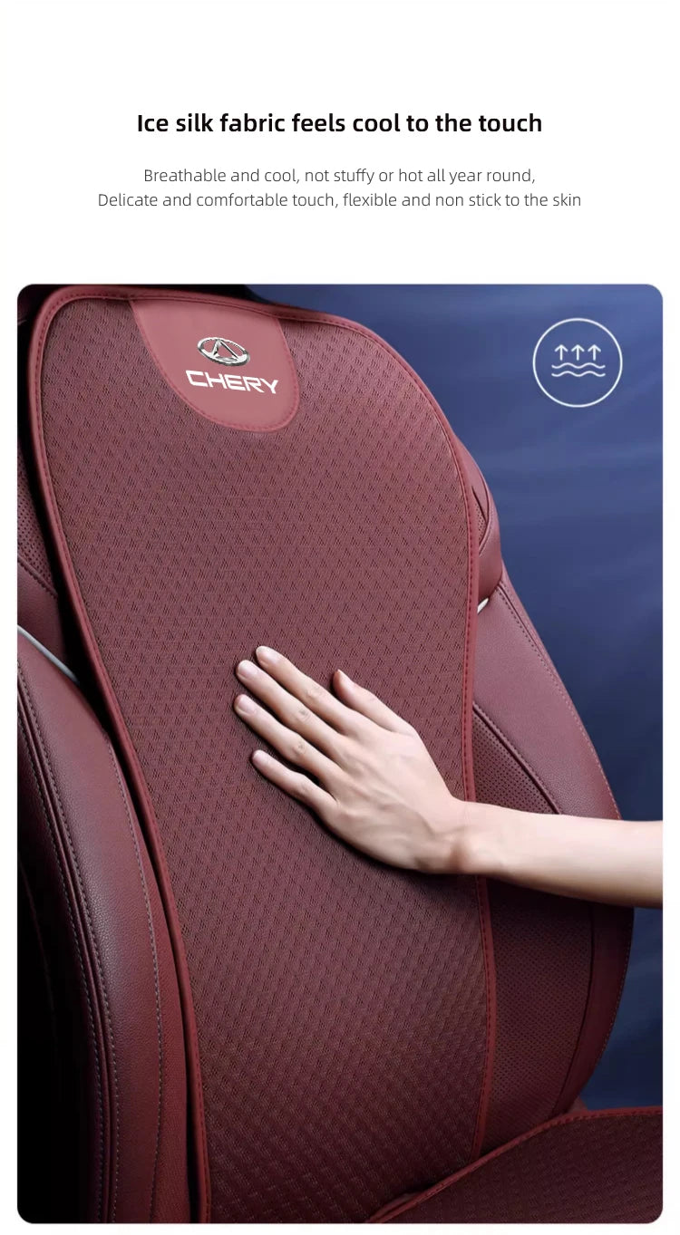 Car Seat Pad Backrest Mat Ice Silk Flax Seat Cushion Covers For Chery Tiggo 7 Pro 8 4 5 3 2 T11 5X Amulet Fora QQ IQ Fulwin