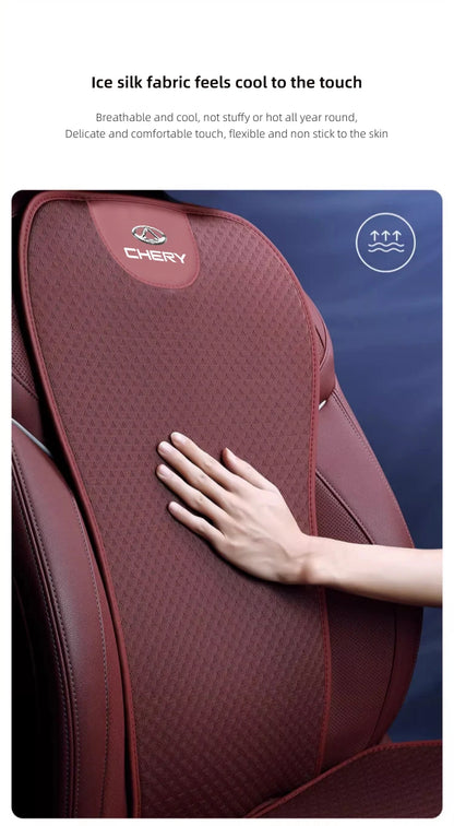 Car Seat Pad Backrest Mat Ice Silk Flax Seat Cushion Covers For Chery Tiggo 7 Pro 8 4 5 3 2 T11 5X Amulet Fora QQ IQ Fulwin