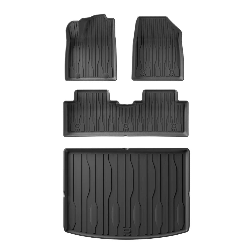 Left Drive for BYD ATTO2 EV/Yuan UP 2024-2025 Car Floor Mats Cargo Liner Trunk Pad TPE 3D Foot Mat Waterproof BLACK