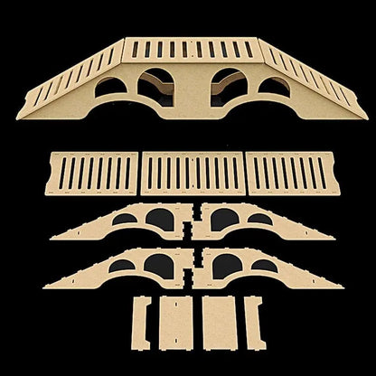 RC remote-controlled vehicle, off-road obstacle, bridge crossing, steep incline, ramp board, 1/18, 1/24, 1/30, SCX24, SCX30.
