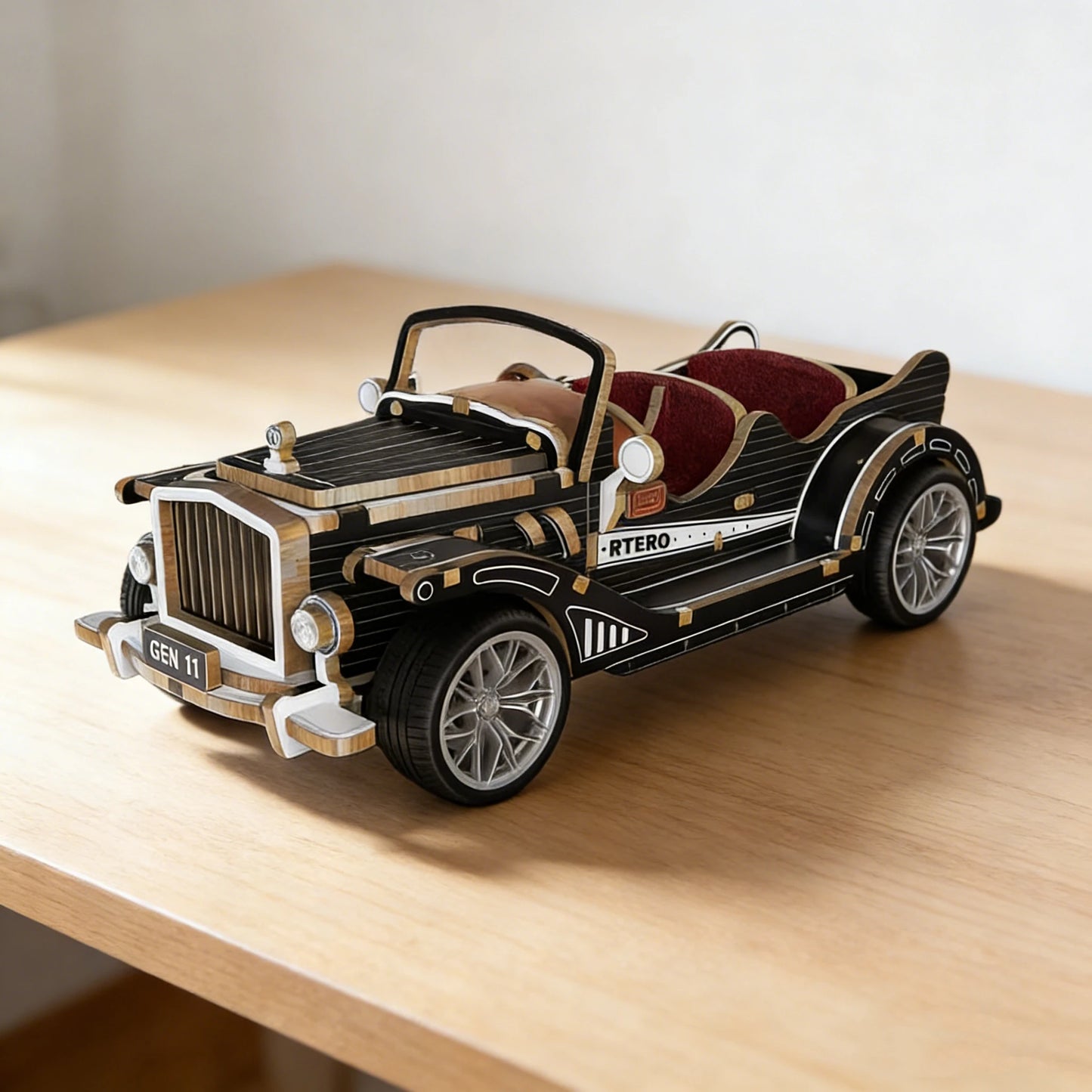 Wooden Racing Car and Off-Road Vehicle Assembly Set, Creative Racing Car Series, Suitable for Gifts and Collections.