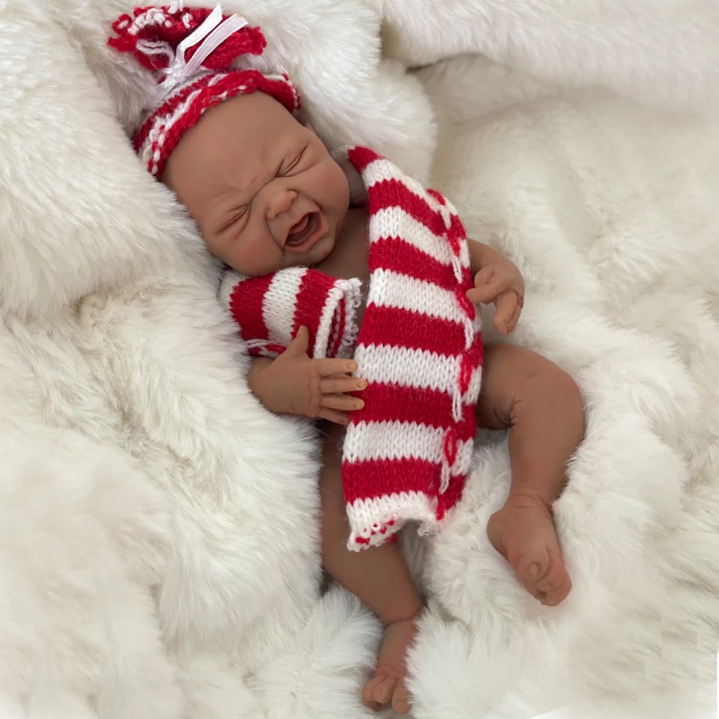 7" Boy Micro Preemie Full Body Silicone Black Skin CryBaby Doll "Ethan" Lifelike Mini Reborn Doll Surprice Children Anti-Stress