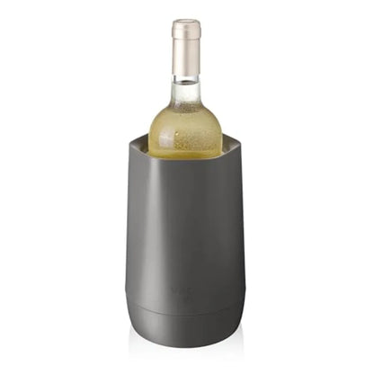 Wine Cooler Hexo Graphite Modern Active Wine Bottle Chiller with Removable Cooling Sleeve Geometric Design Reusable, Ice-Free C