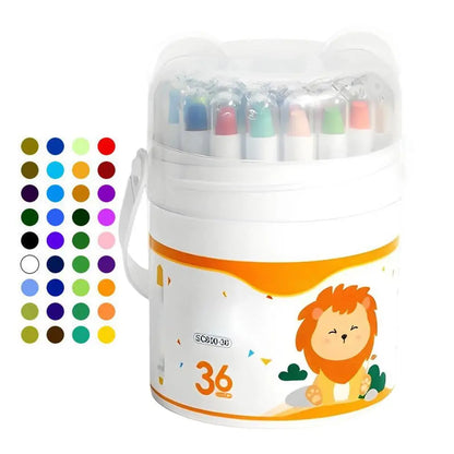 Twistable Washable Crayons 12/24/36/48 Colors Quick Drying Non Toxic Art Supplies for Kids Home School Arts Crafts Birthday Gift