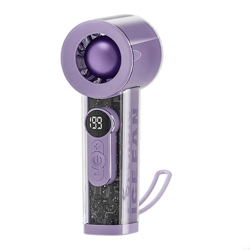 Portable Handheld Fan Rechargeable Clear Shell Cooling Fan for Outdoor Activities, Travel, Working Easy to Carry