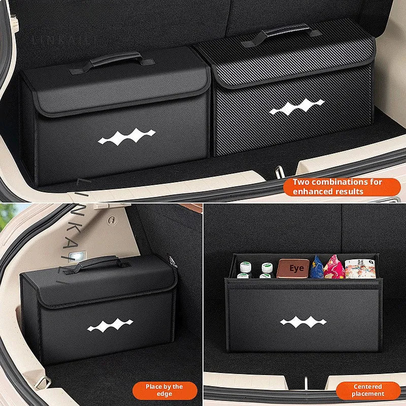 Suitable for BYD Formula Leopard Titanium 3 7 Leopard 5 8 car carbon fiber trunk storage box large capacity foldable storage box