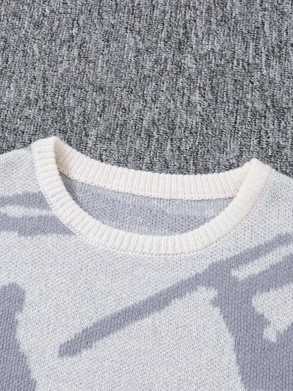 Unisex Sweaters, Casual and Comfortable with Dropped Shoulders, Autumn and Winter Knitwear, Soft Regular-Fit Long-Sleeved Crew Neck Pullovers, Suitable for Everyday Wear, Unisex Tops for Going Out, Men's Knit Pullovers