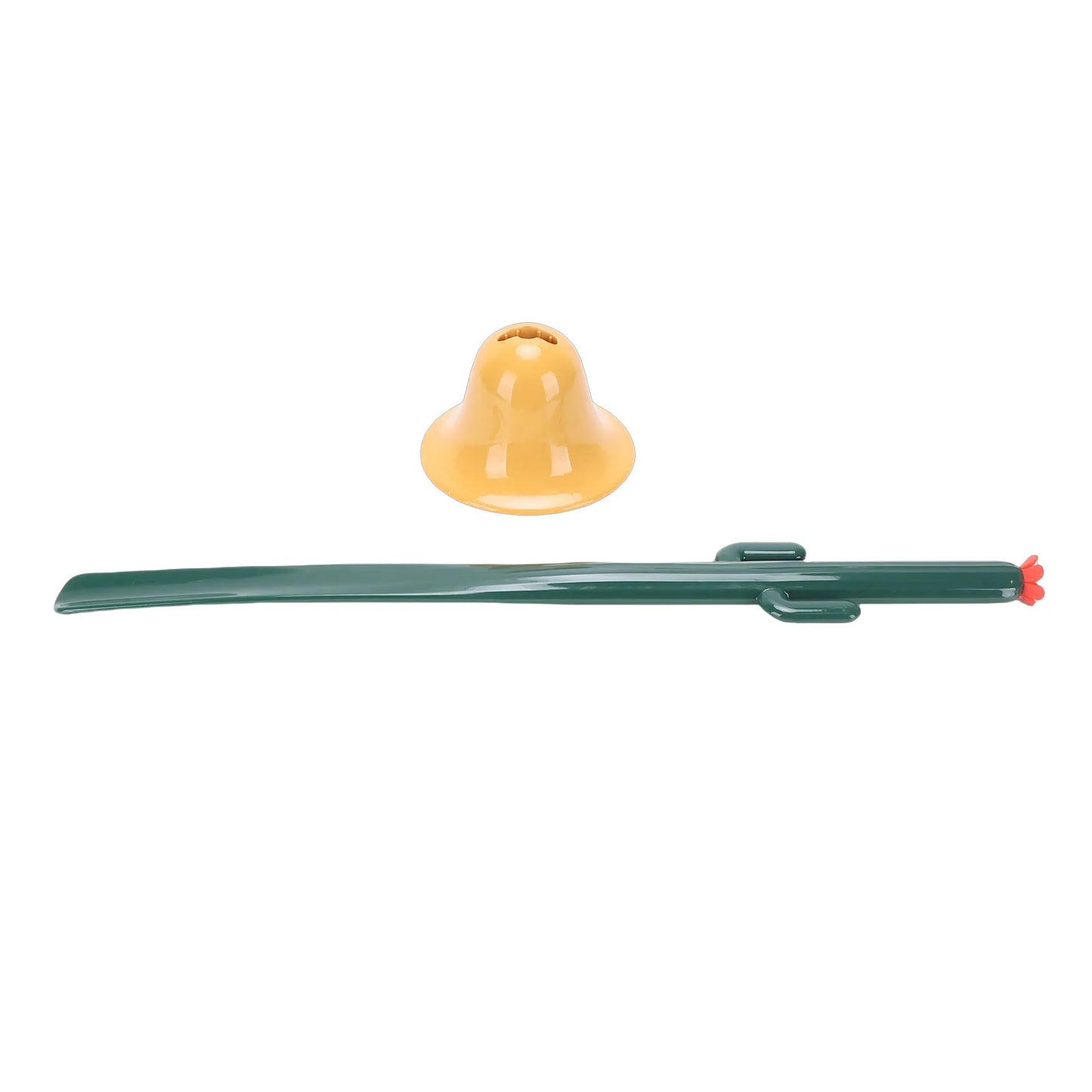 Long Handle Shoe Horn Ergonomic Plant Shaped PP Shoe Helper Stick with Base for Home Use Shoe Helper Stick