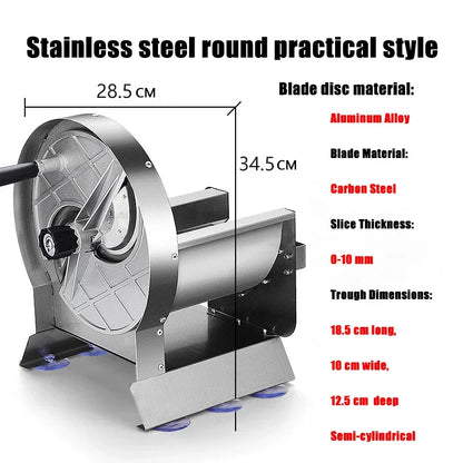 Manual Home Stainless Slicer Commercial Ultrathin Chip Machine Fruit Cutting Machine Lemon Slicer Kitchen Sausage Cabbage Slicer