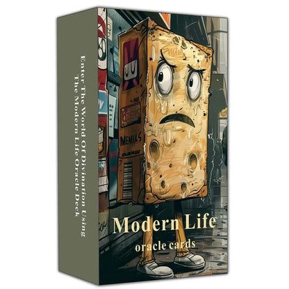 Modern Life Oracle Cards Set, 13x8cm,47 Practical Wisdom Cards for Daily Chaos Management, Humorous Insightful Card Deck