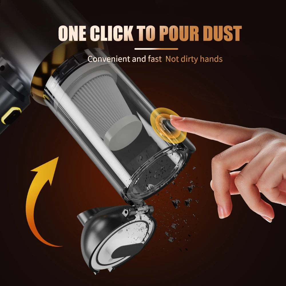 CENRR Mini Car Vacuum Cleaner 998000PA Cordless Powerful for Home Handheld Blower Car Cleaner Portable Car Vacuum Cleaner