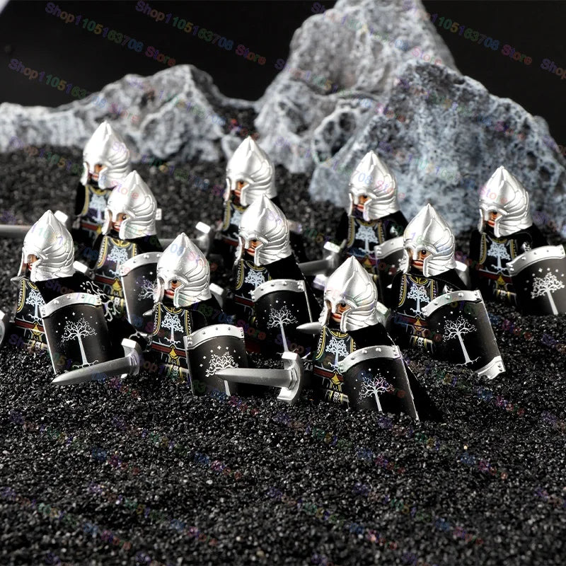 Medieval Knights Building Blocks Warrior Soldiers Crusaders Hospital Teutonic Knight Legion Figures Block Toys Accessories