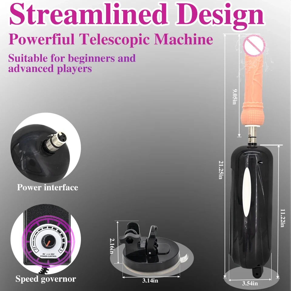 Automatic Telescopic Sex Machine Thrust Dildo Machine with Big Dildo for Men and Women Masturbation Sex Toys