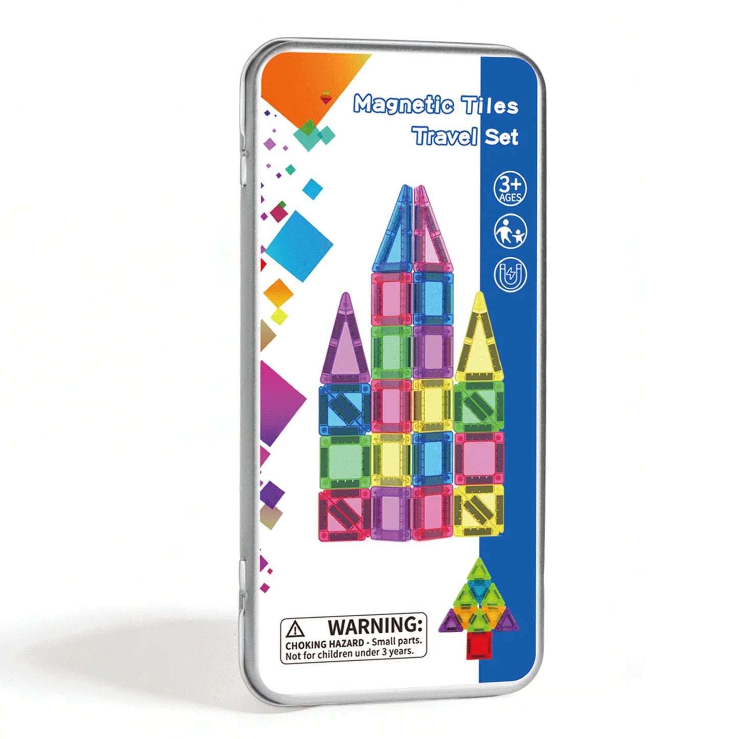 Mini Magnetic Building Blocks for Kids, Portable Travel Set. STEM Learning & Creative Construction. Perfect Gift for Birthdays