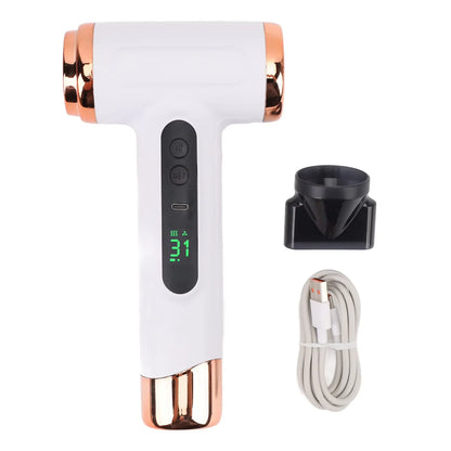 Portable USB Rechargeable Wireless Hair Dryer for Dormitories, High Wind Power for Students