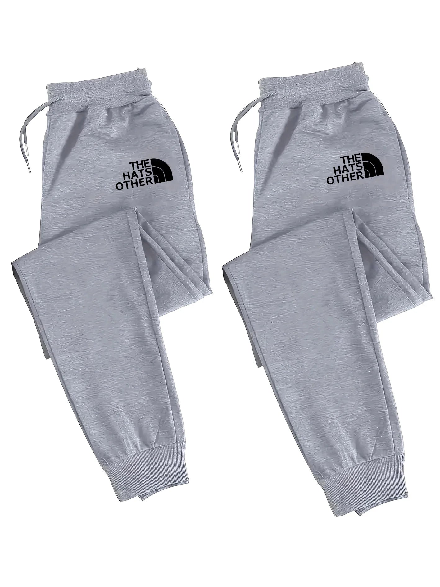 2-Pack Men's Polyester Joggers, Drawstring Waist, Wrinkle-Resistant, Breathable, Slim-Fit, Cuffed Hem, Smooth Drape, Ide