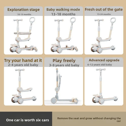 5-in-1 Toy Scooter for Boys and Girls–Children’s Scooter, Ideal for Developing Children’s Balance