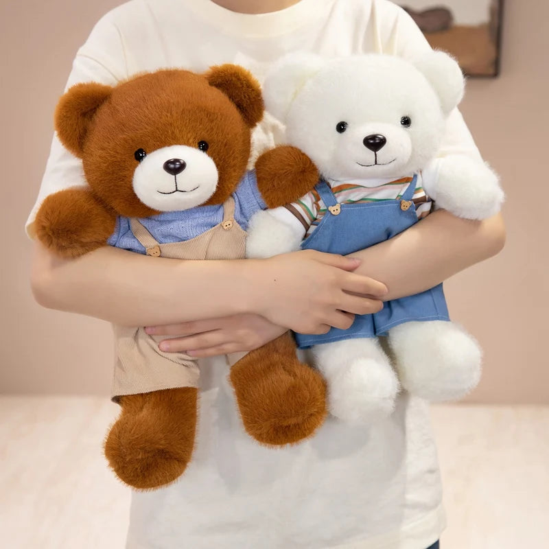Cartoon Bear Plush Pillow Toy Cuddly Hug Animal Plushie Stuffed Doll Kawaii Room Decor Cute Gift for Girlfriend Xmas