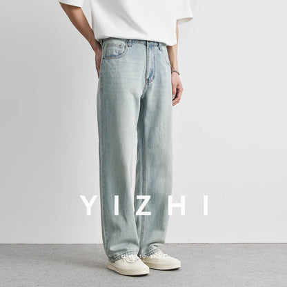 Lyocell Straight Jeans Summer 2025 New Thin Retro Loose Casual Fashion Wide Pants Straight Pants Large Size Jeans 25-36