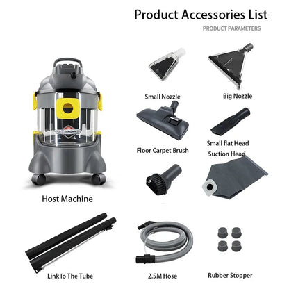 Professional Portable Six Cleaning Function In One Carpet Sofa Curtain Car Interior Mattress Vacuum Steam 1400W Cleaner Machine