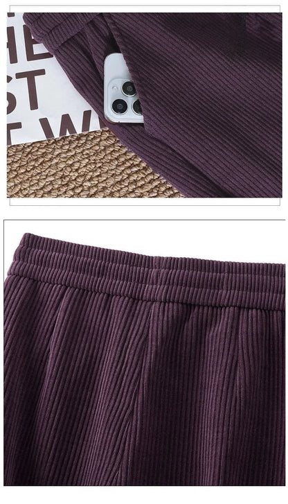 High Quality Fleece Lined Wide Leg Pants Thickened Corduroy Straight Cut Casual Trousers for Women Winter 2025 Warmth Elastic...