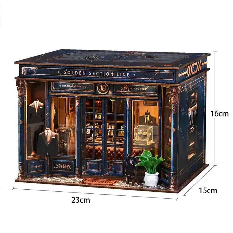 DIY 3D Wooden Book Nook Doll Houses Kits Puzzle Booknook Miniature Desktop Decor Creative Toys For Xmas Gifts
