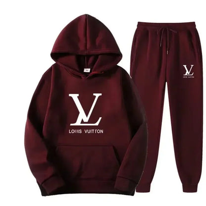 A new autumn and winter men's sportswear and long pants 2-piece set for outdoor fashionable jogging men's casual wear