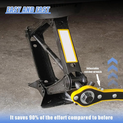 2.5T Scissor Jack for Car 2.5 Ton Robust Steel Car Jack with Saving Effort Ratchet Handl Cars Jacks Tool Kit for Auto and Trucks