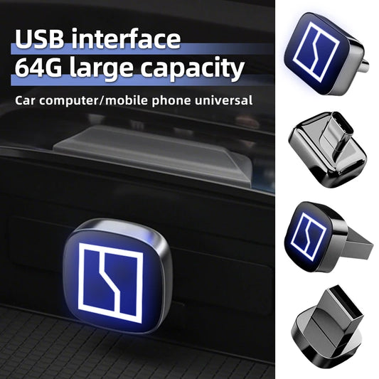 Car Mounted USB Drive Driving Recorder Storage Suitable Type-C/USB Car Accessories For Zeekr X 001 009 2022 2023 2024 Al