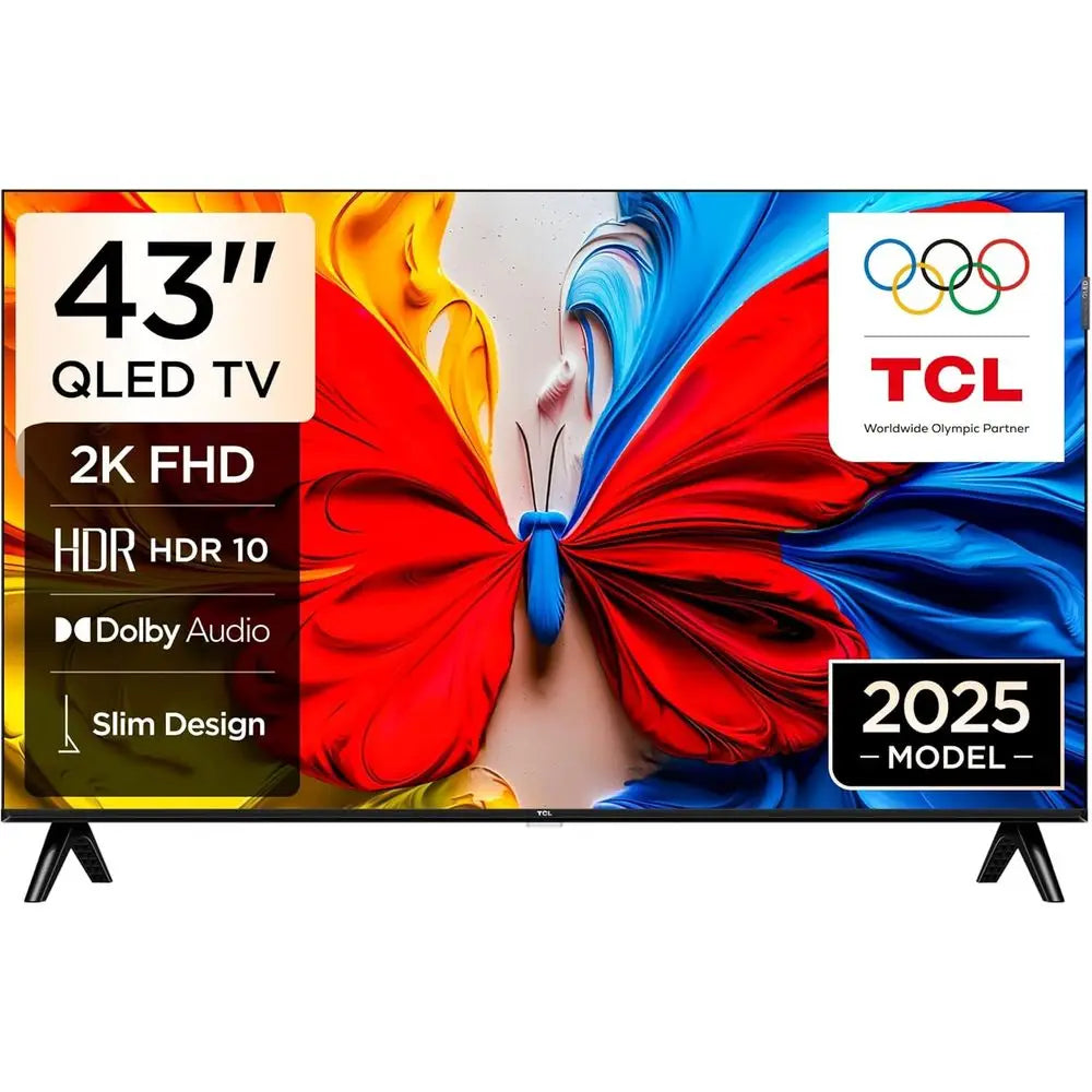 43S5K Television 43 Inch Smart TV QLED HDR 10 Google TV, Dolby Audio, Game Mode, Multiple Eye Care with Slim Design (2025 Model)