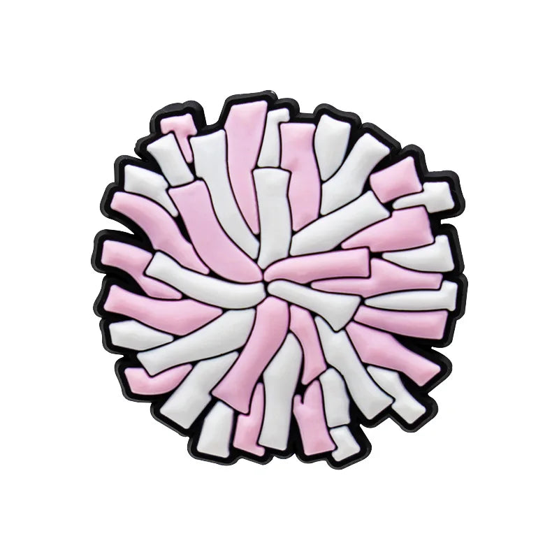 1/30/90PCS Pink Peach Donuts Milk Cow Shoe Charms Perfume Flower Heart Piano Shoe Accessories Decoration Fits All Clogs for Wome
