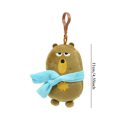 TreasuringU 2026 New Green Owl Plush Toy Kawaii Cute Bear Stuffed Dolls Cool Purple Girls Plushie Duobuff Children Birthday Gift