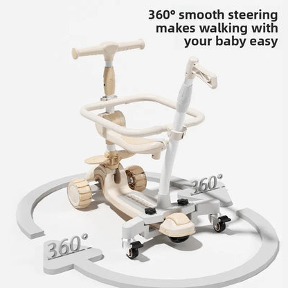 1-in-1 Kids Scooter, Foldable Ride-On Tricycle for Toddlers Ideal for developing children’s sense of balance