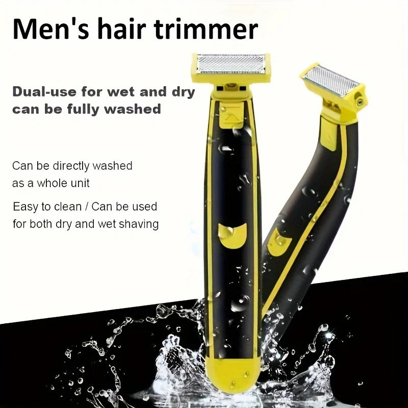 Waterproof Electric Shaver Wet And Dry Body Hair Trimmer USB Rechargeable Razor Men's Beard Trimmer Shaving Machine