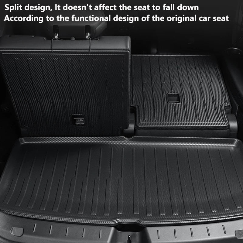Front Rear Trunk Mat For Tesla Model YL Six Seat TPE Seat Backrest Anti-Kick Mat Trunk Tailgate Pad All-Weather Cargo Liner Pads