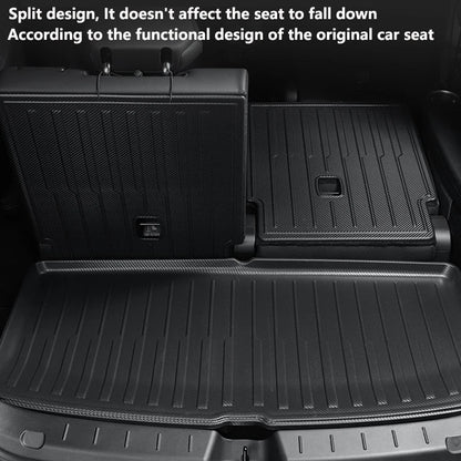 Front Rear Trunk Mat For Tesla Model YL Six Seat TPE Seat Backrest Anti-Kick Mat Trunk Tailgate Pad All-Weather Cargo Liner Pads