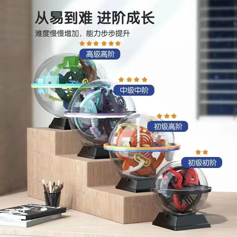 3d Stereo Maze Ball Educational Toys For Children Boys Logic Thinking Training Birthday Gift Brain Teaser Game Plaything